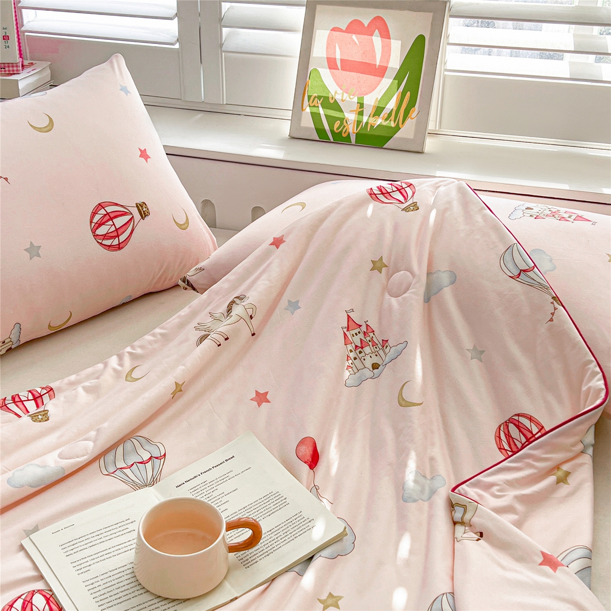 91家纺网 家纺一手货源 找家纺 优被业 2026新款A类牛奶丝针织棉软糯凉感大豆夏被空调被夏凉被(20%大豆国标包检测） 城堡