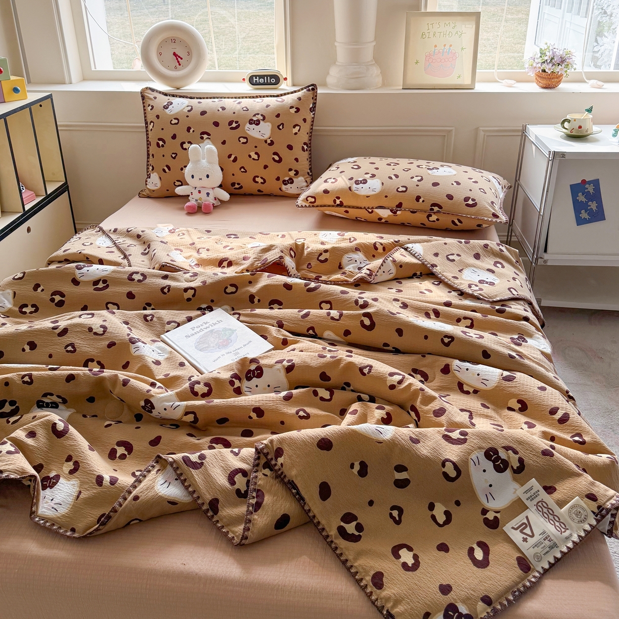 91家纺网 家纺一手货源 找家纺 （总）星巴k家纺 2026新款春夏云感双层纱母婴级三角针夏被贝壳边夏凉被贝壳绣