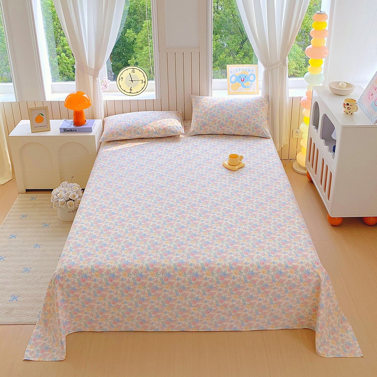 悦织湾家纺 2026新款斜纹加厚水洗棉超细斜（加厚）床单单床单床单单件 床单-半岛红茶