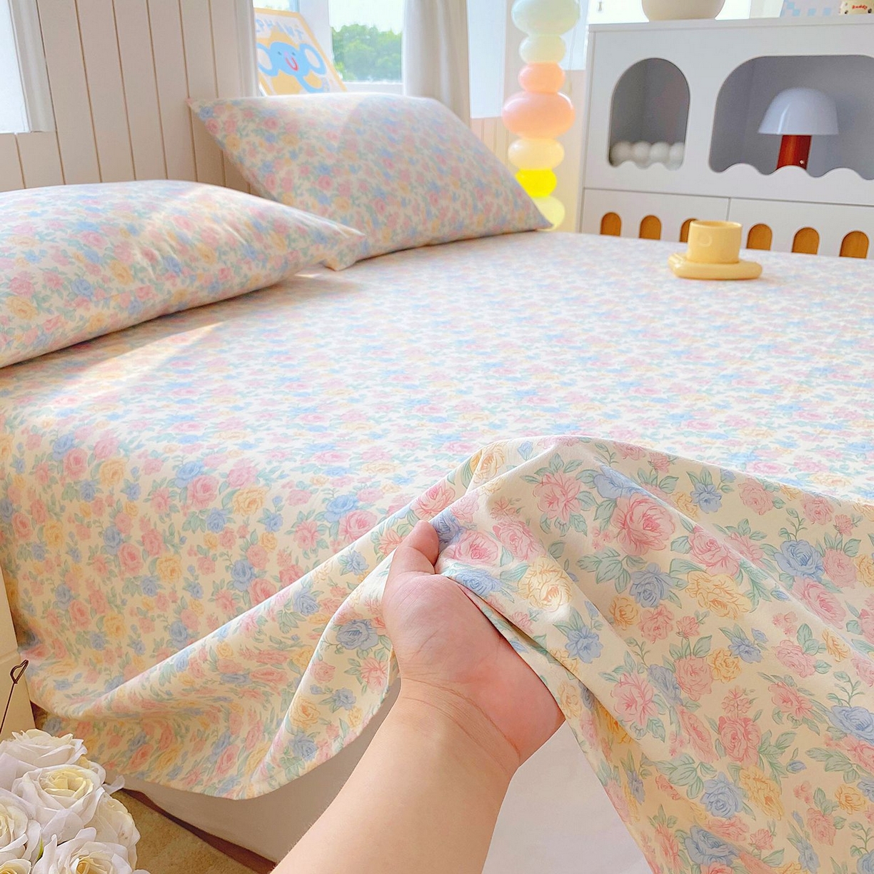 91家纺网 家纺一手货源 找家纺 悦织湾家纺 2026新款斜纹加厚水洗棉超细斜（加厚）床单单床单床单单件 床单-半岛红茶