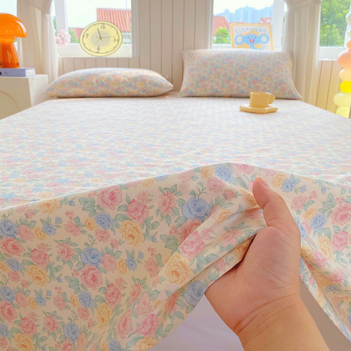 91家纺网 家纺一手货源 找家纺 悦织湾家纺 2026新款斜纹加厚水洗棉超细斜（加厚）床单单床单床单单件 床单-半岛红茶