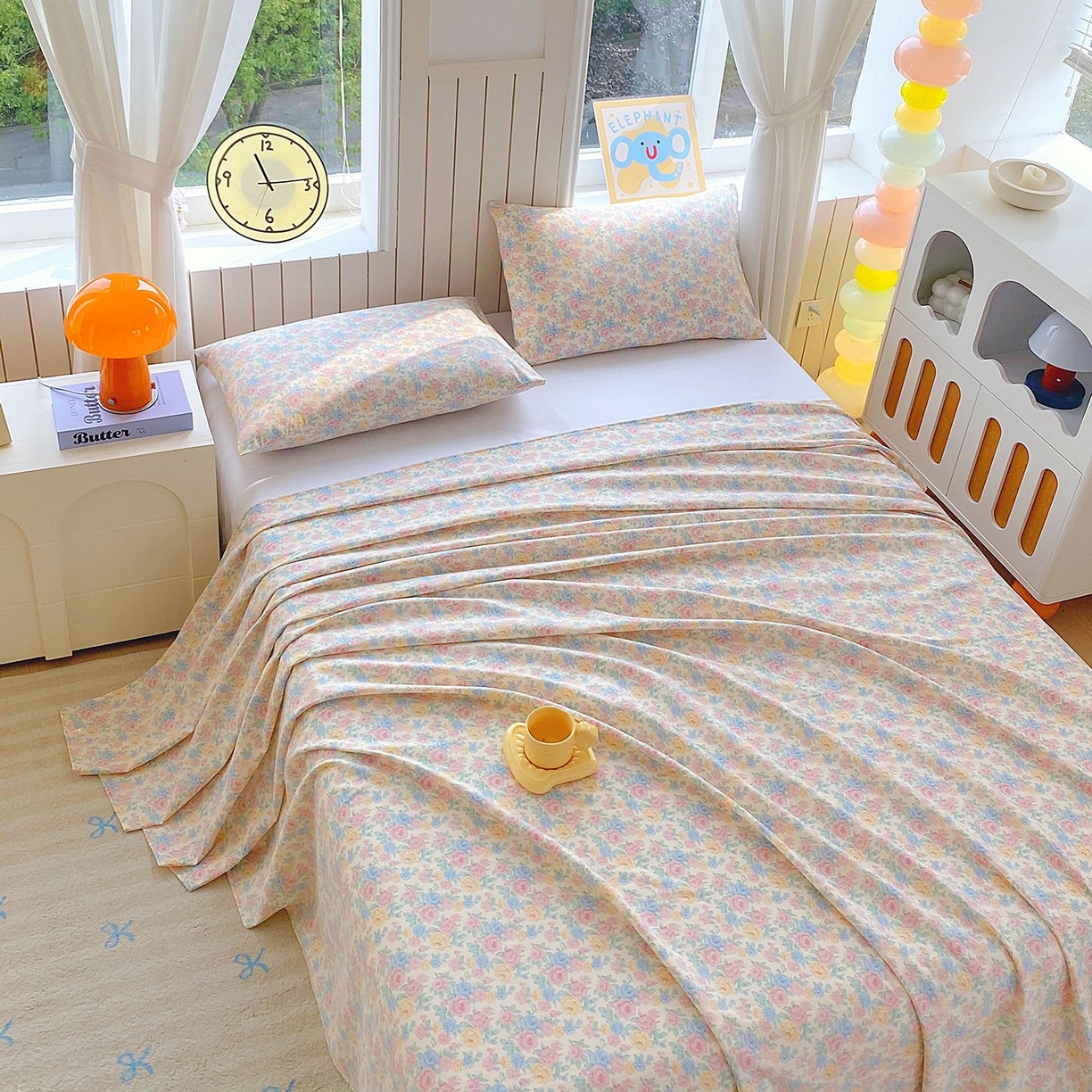 91家纺网 家纺一手货源 找家纺 悦织湾家纺 2026新款斜纹加厚水洗棉超细斜（加厚）床单单床单床单单件 床单-半岛红茶