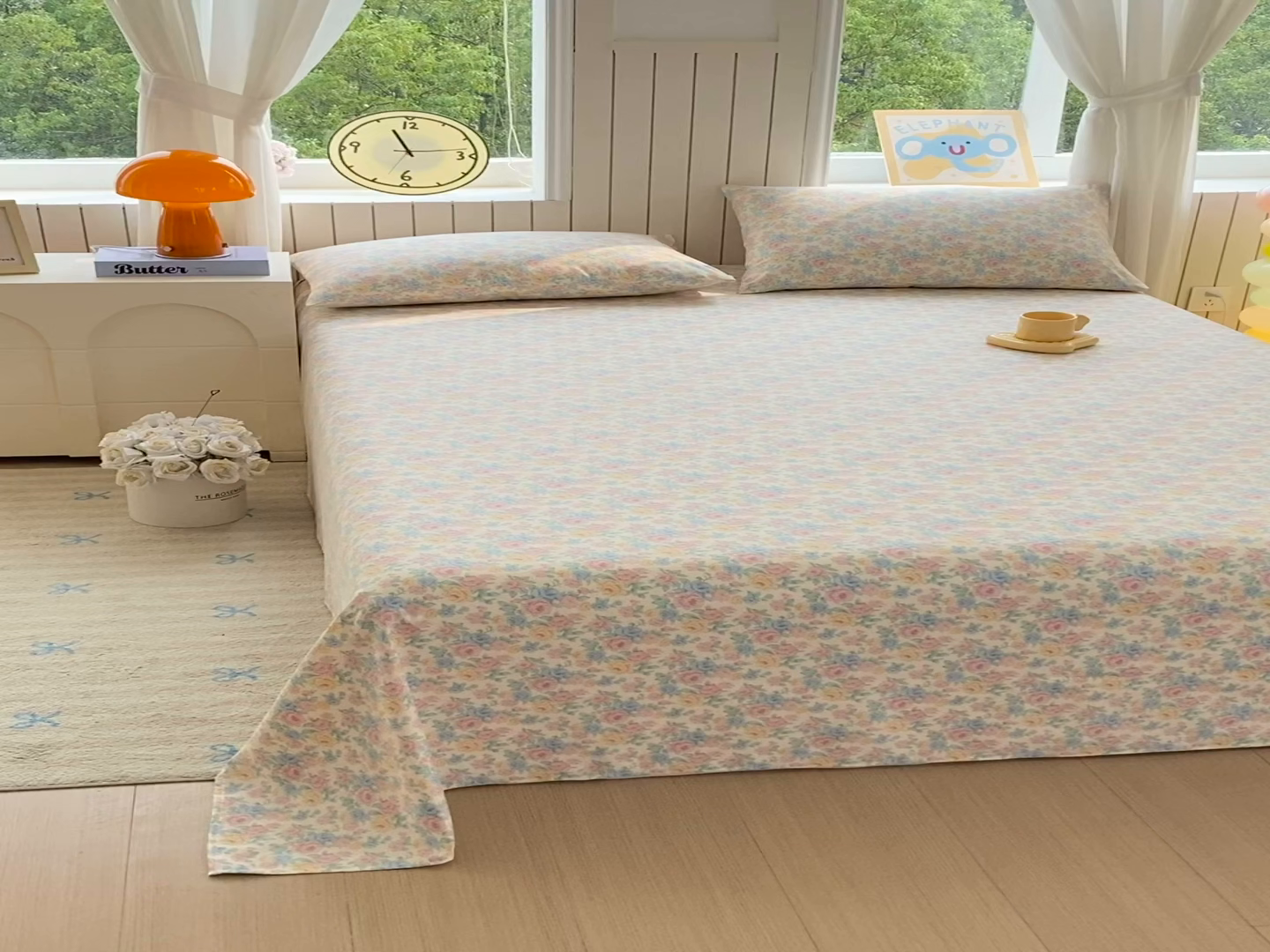 91家纺网 家纺一手货源 找家纺 悦织湾家纺 2026新款斜纹加厚水洗棉超细斜（加厚）床单单床单床单单件 床单-半岛红茶