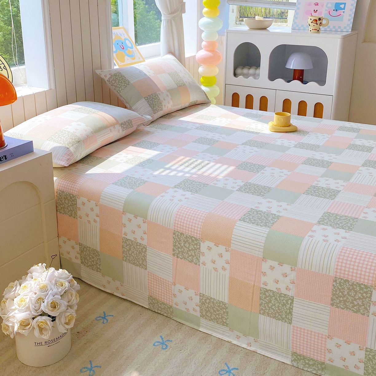 91家纺网 家纺一手货源 找家纺 悦织湾家纺 2026新款斜纹加厚水洗棉超细斜（加厚）床单单床单床单单件 床单-半亩花田