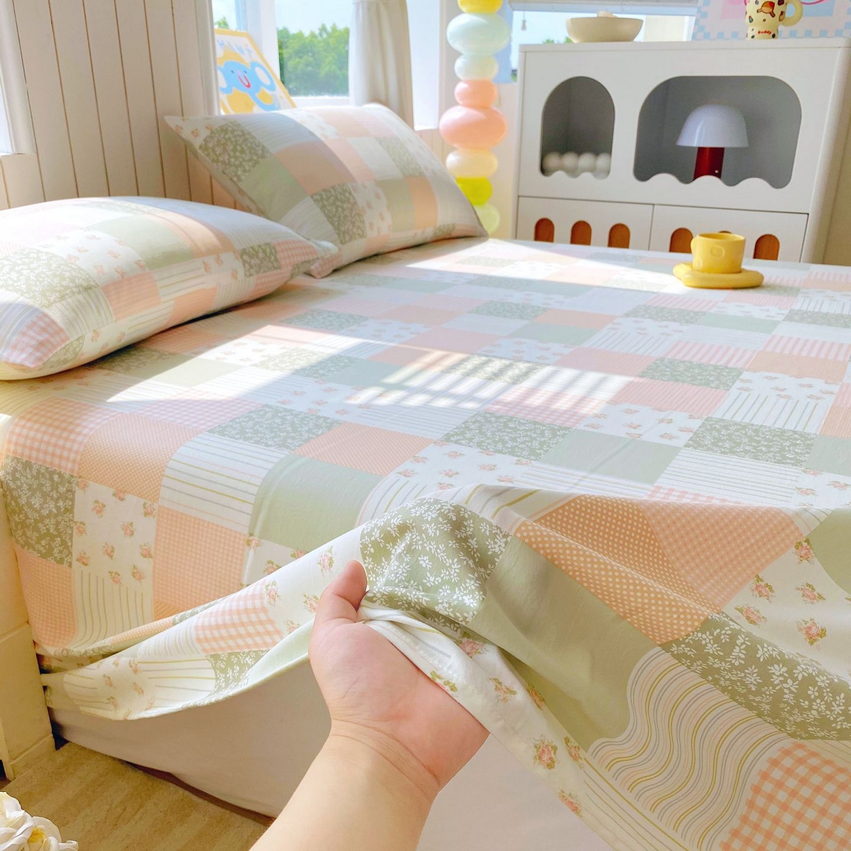 91家纺网 家纺一手货源 找家纺 悦织湾家纺 2026新款斜纹加厚水洗棉超细斜（加厚）床单单床单床单单件 床单-半亩花田