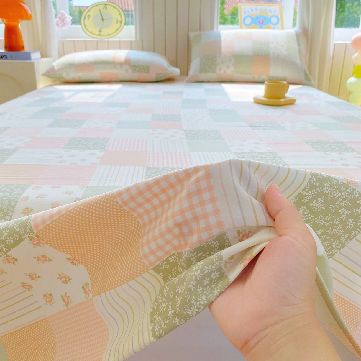 91家纺网 家纺一手货源 找家纺 悦织湾家纺 2026新款斜纹加厚水洗棉超细斜（加厚）床单单床单床单单件 床单-半亩花田