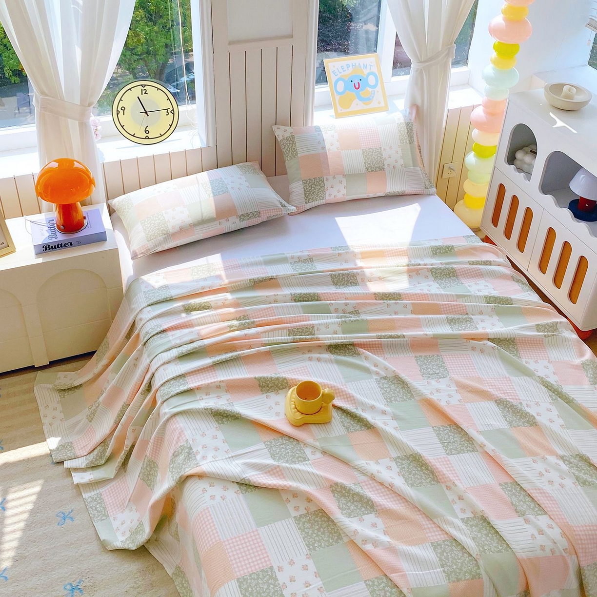 91家纺网 家纺一手货源 找家纺 悦织湾家纺 2026新款斜纹加厚水洗棉超细斜（加厚）床单单床单床单单件 床单-半亩花田