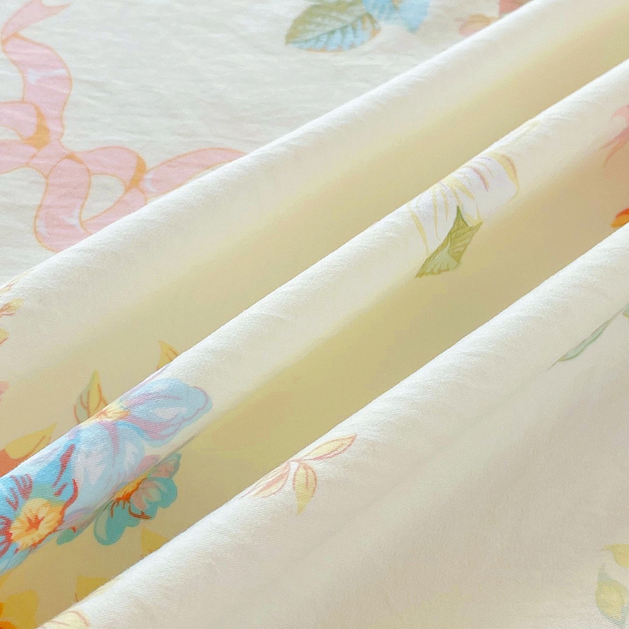 91家纺网 家纺一手货源 找家纺 悦织湾家纺 2026新款斜纹加厚水洗棉超细斜（加厚）床单单床单床单单件 床单-春和景明