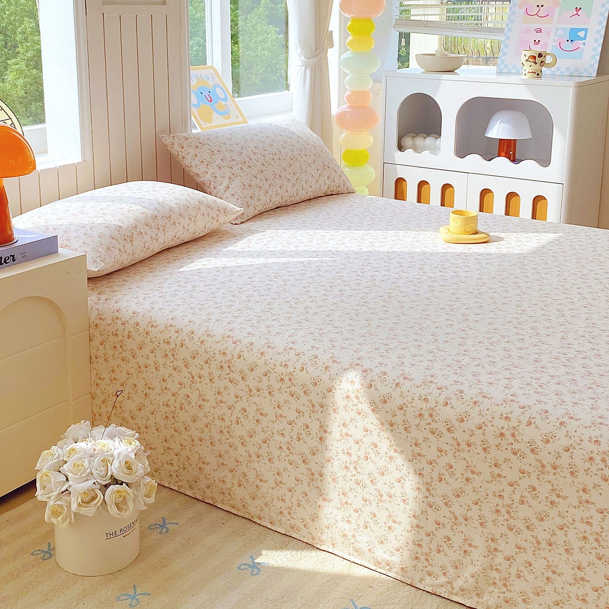 91家纺网 家纺一手货源 找家纺 悦织湾家纺 2026新款斜纹加厚水洗棉超细斜（加厚）床单单床单床单单件 床单-粉嫣