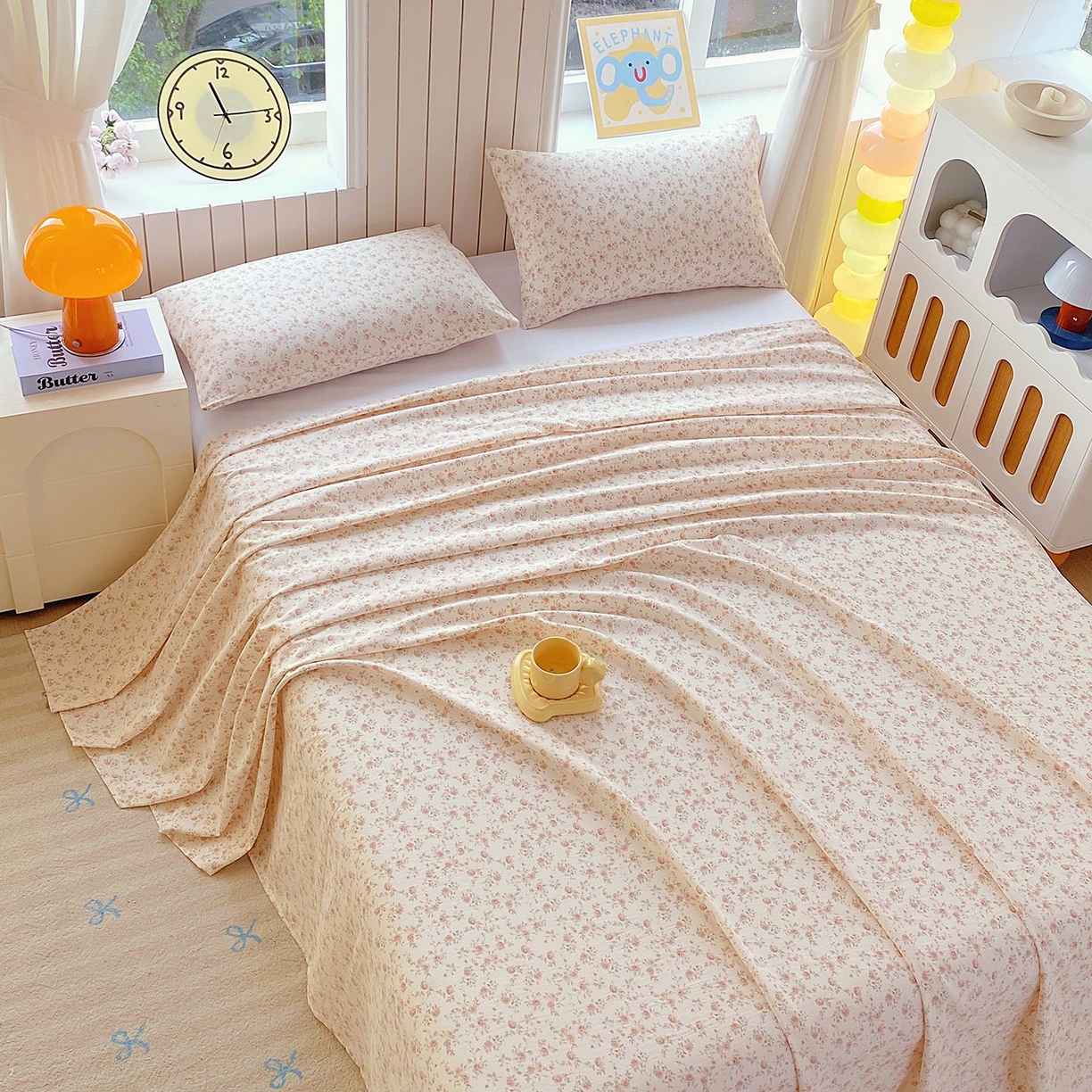 91家纺网 家纺一手货源 找家纺 悦织湾家纺 2026新款斜纹加厚水洗棉超细斜（加厚）床单单床单床单单件 床单-粉嫣