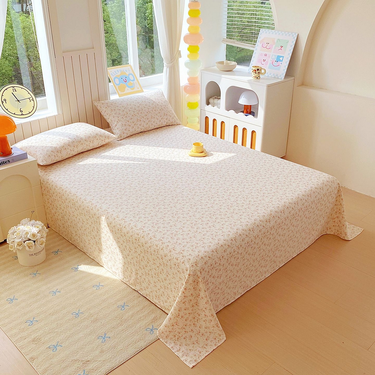 91家纺网 家纺一手货源 找家纺 悦织湾家纺 2026新款斜纹加厚水洗棉超细斜（加厚）床单单床单床单单件 床单-粉嫣