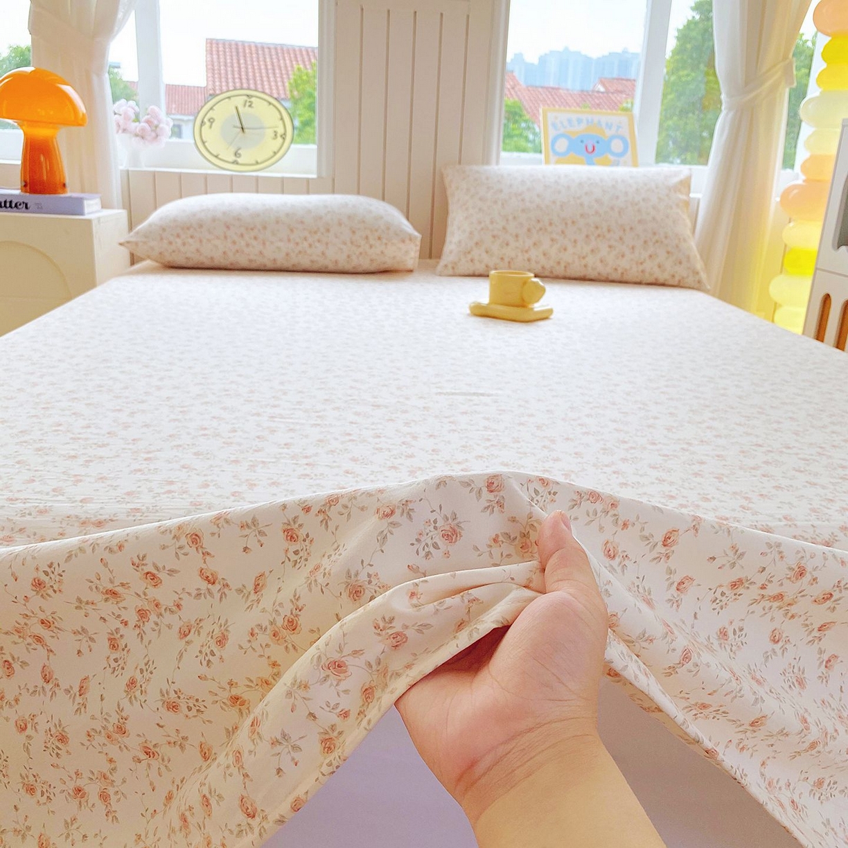 91家纺网 家纺一手货源 找家纺 悦织湾家纺 2026新款斜纹加厚水洗棉超细斜（加厚）床单单床单床单单件 床单-粉嫣