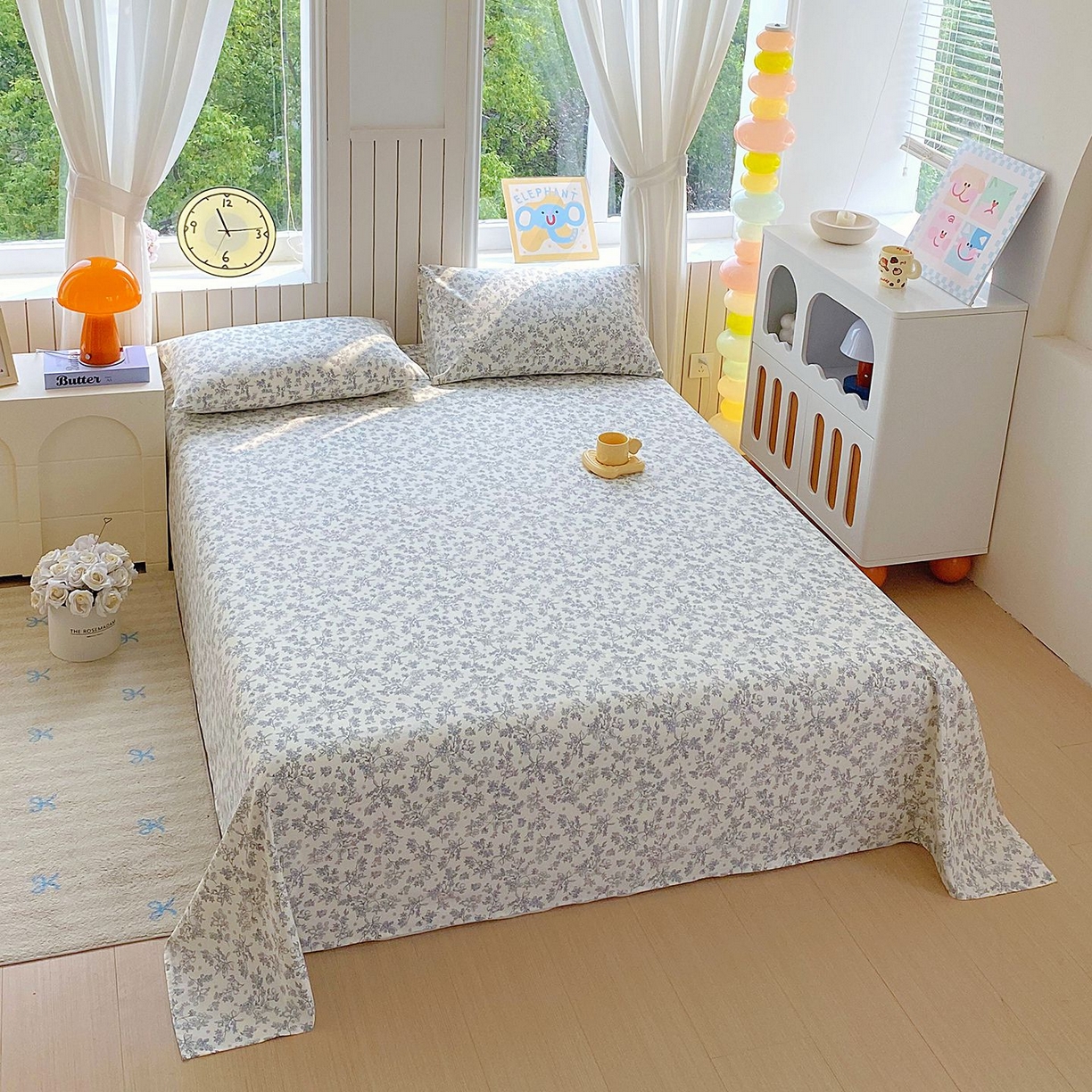 91家纺网 家纺一手货源 找家纺 悦织湾家纺 2026新款斜纹加厚水洗棉超细斜（加厚）床单单床单床单单件 床单-兰亭序