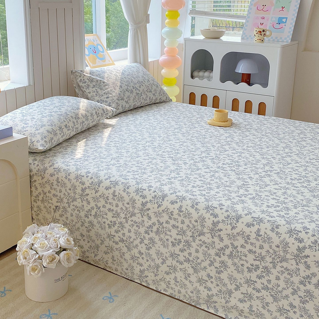 91家纺网 家纺一手货源 找家纺 悦织湾家纺 2026新款斜纹加厚水洗棉超细斜（加厚）床单单床单床单单件 床单-兰亭序