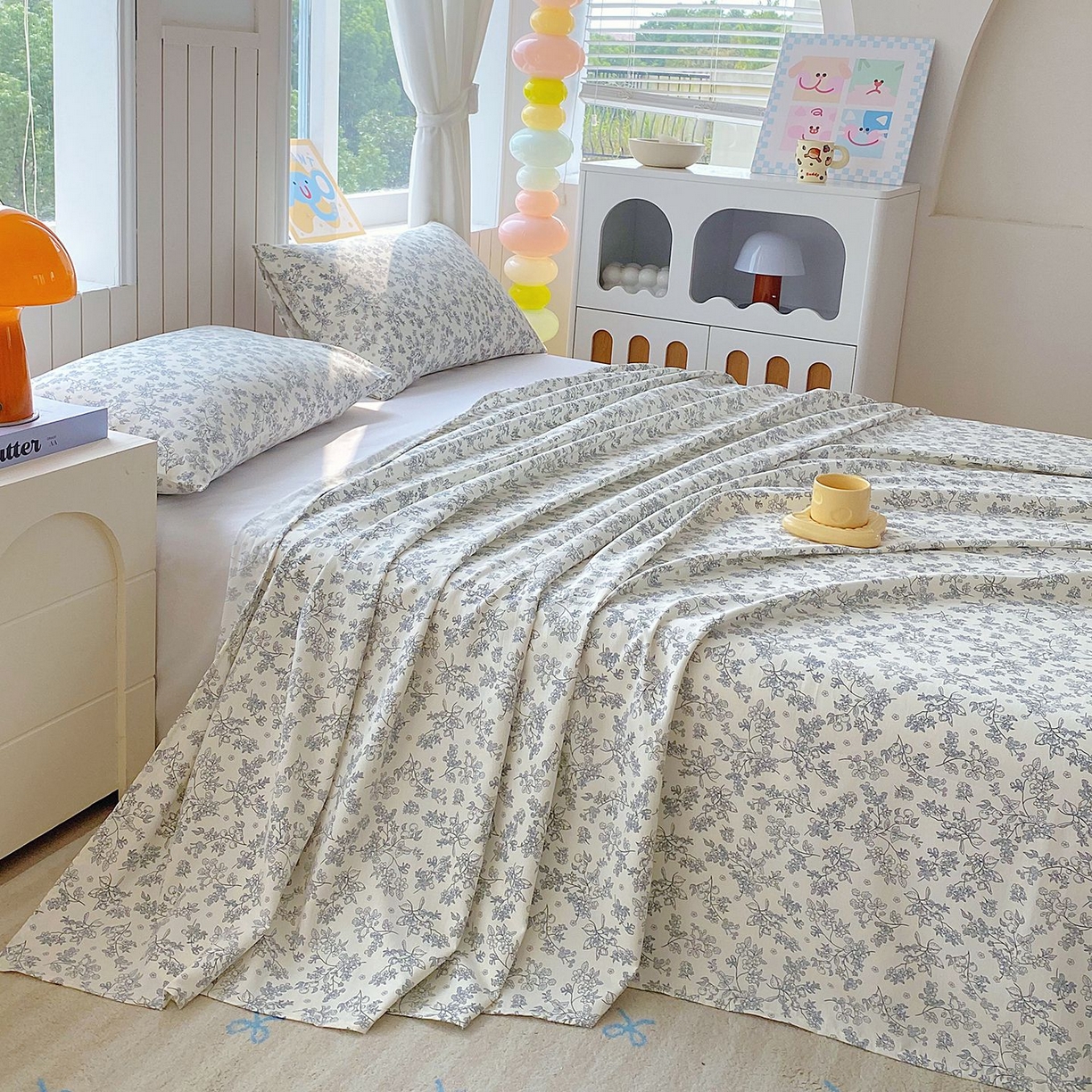 91家纺网 家纺一手货源 找家纺 悦织湾家纺 2026新款斜纹加厚水洗棉超细斜（加厚）床单单床单床单单件 床单-兰亭序