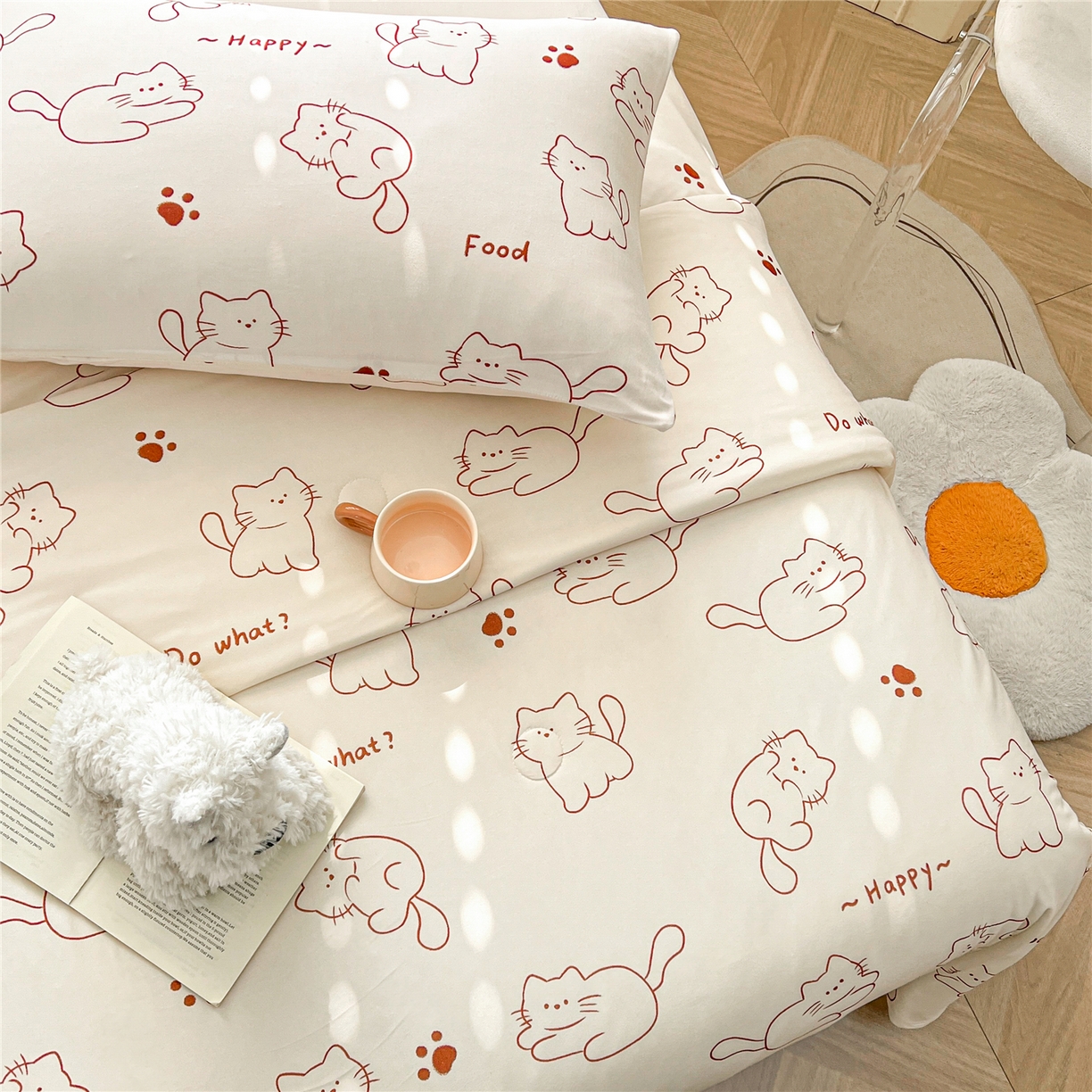 91家纺网 家纺一手货源 找家纺 优被业 2026新款A类牛奶丝针织棉软糯凉感大豆夏被空调被夏凉被(20%大豆国标包检测） 可可猫