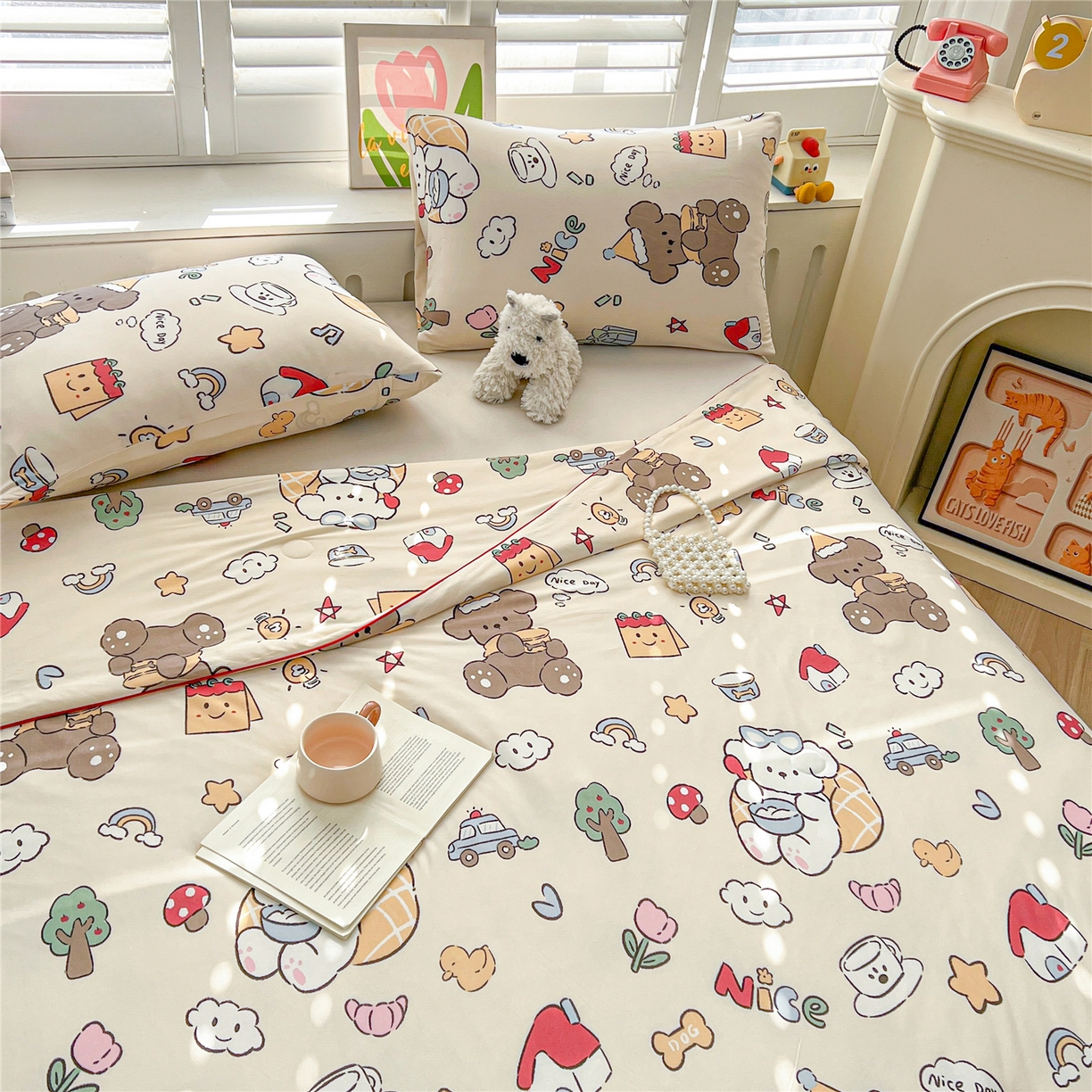 91家纺网 家纺一手货源 找家纺 优被业 2026新款A类牛奶丝针织棉软糯凉感大豆夏被空调被夏凉被(20%大豆国标包检测） 萌宠