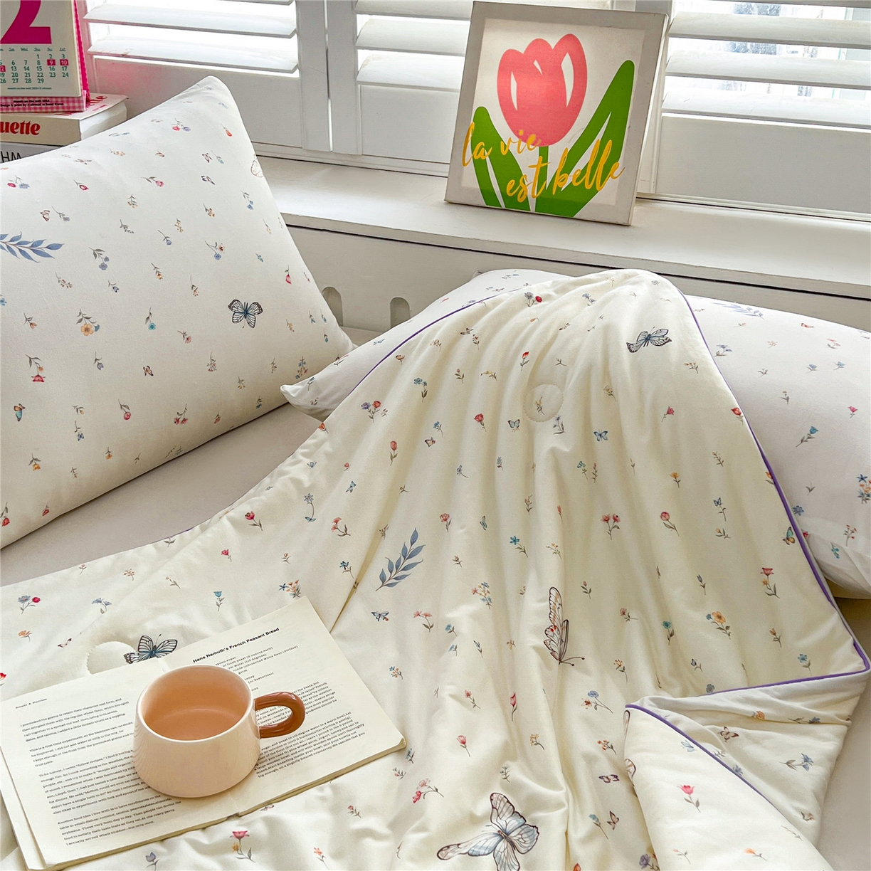 91家纺网 家纺一手货源 找家纺 优被业 2026新款A类牛奶丝针织棉软糯凉感大豆夏被空调被夏凉被(20%大豆国标包检测） 梦蝶