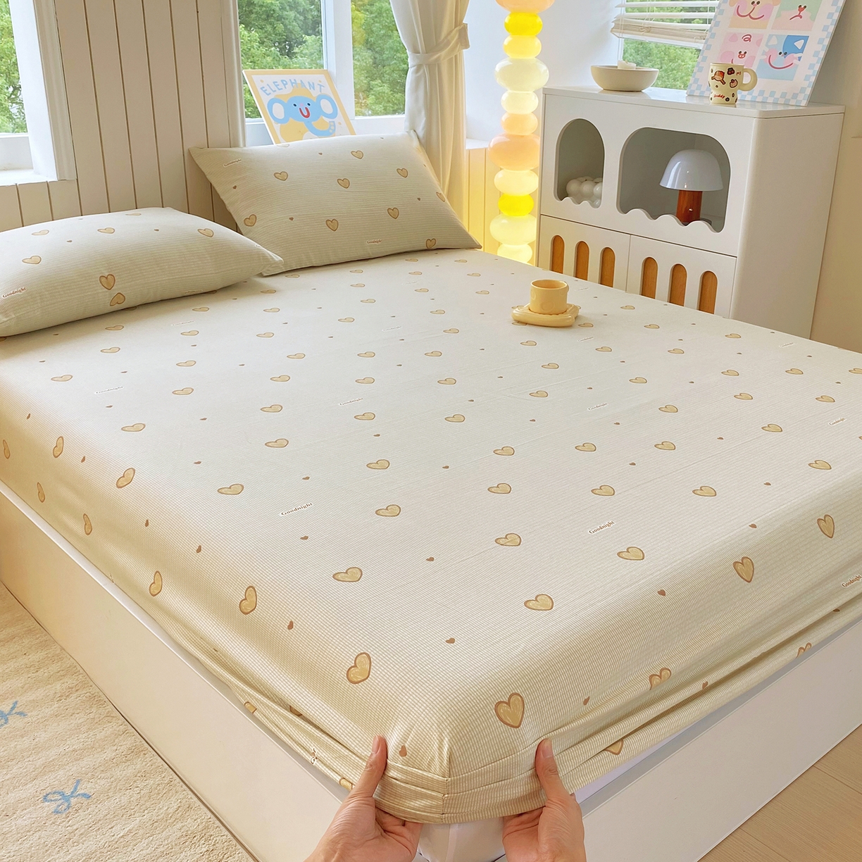 91家纺网 家纺一手货源 找家纺 （总）悦织湾家纺 2026新款斜纹加厚水洗棉超细斜（加厚）床笠单床笠床笠单件-席梦思保护套