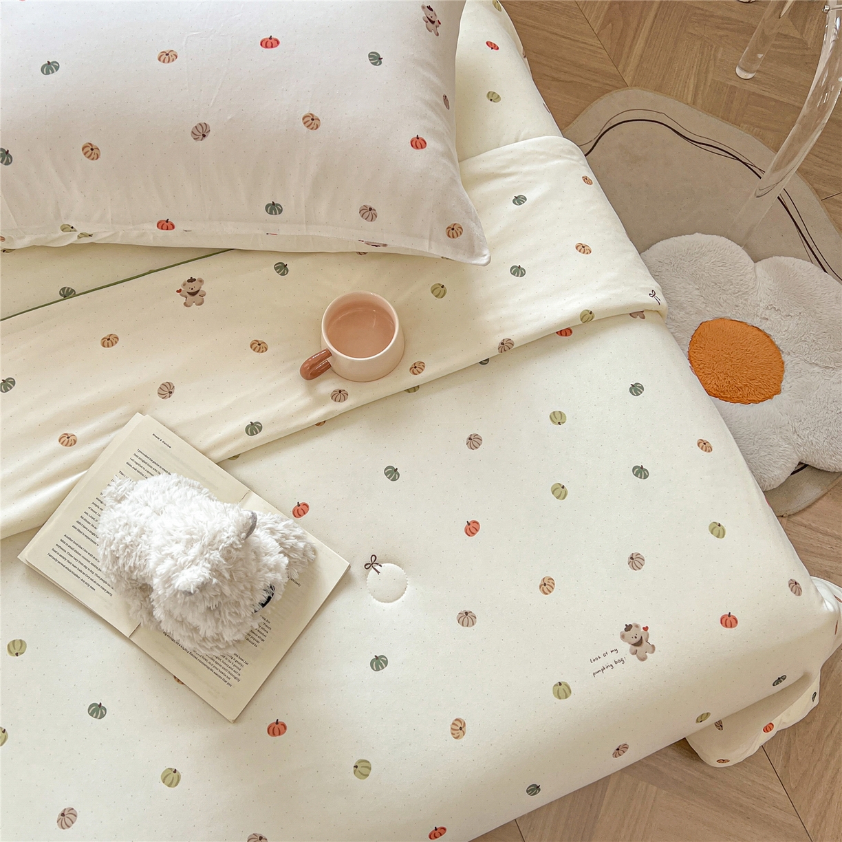 91家纺网 家纺一手货源 找家纺 优被业 2026新款A类牛奶丝针织棉软糯凉感大豆夏被空调被夏凉被(20%大豆国标包检测） 南瓜小熊