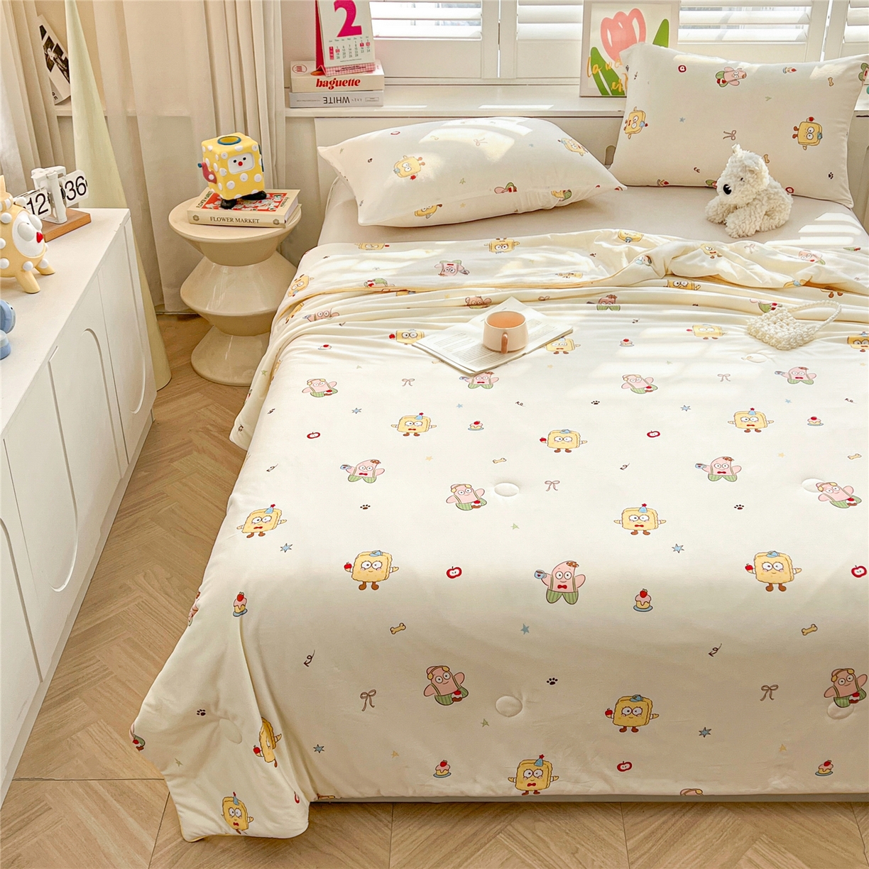 91家纺网 家纺一手货源 找家纺 优被业 2026新款A类牛奶丝针织棉软糯凉感大豆夏被空调被夏凉被(20%大豆国标包检测） 泡芙海绵