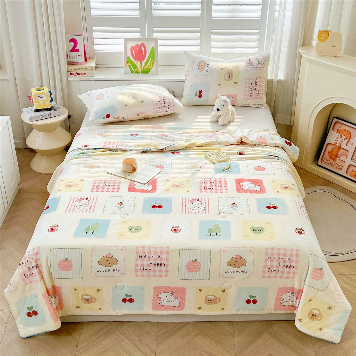 91家纺网 家纺一手货源 找家纺 优被业 2026新款A类牛奶丝针织棉软糯凉感大豆夏被空调被夏凉被(20%大豆国标包检测） 拼拼乐