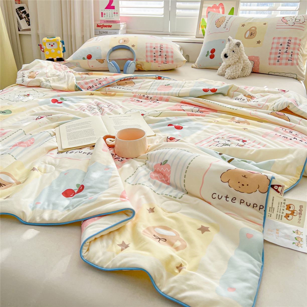 91家纺网 家纺一手货源 找家纺 优被业 2026新款A类牛奶丝针织棉软糯凉感大豆夏被空调被夏凉被(20%大豆国标包检测） 拼拼乐