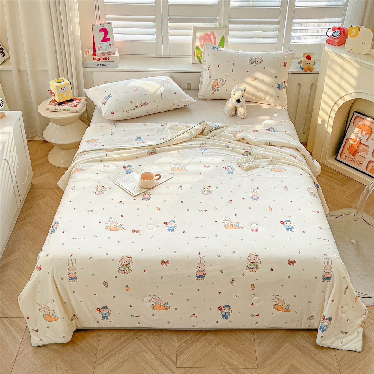 91家纺网 家纺一手货源 找家纺 优被业 2026新款A类牛奶丝针织棉软糯凉感大豆夏被空调被夏凉被(20%大豆国标包检测） 奇境庄园