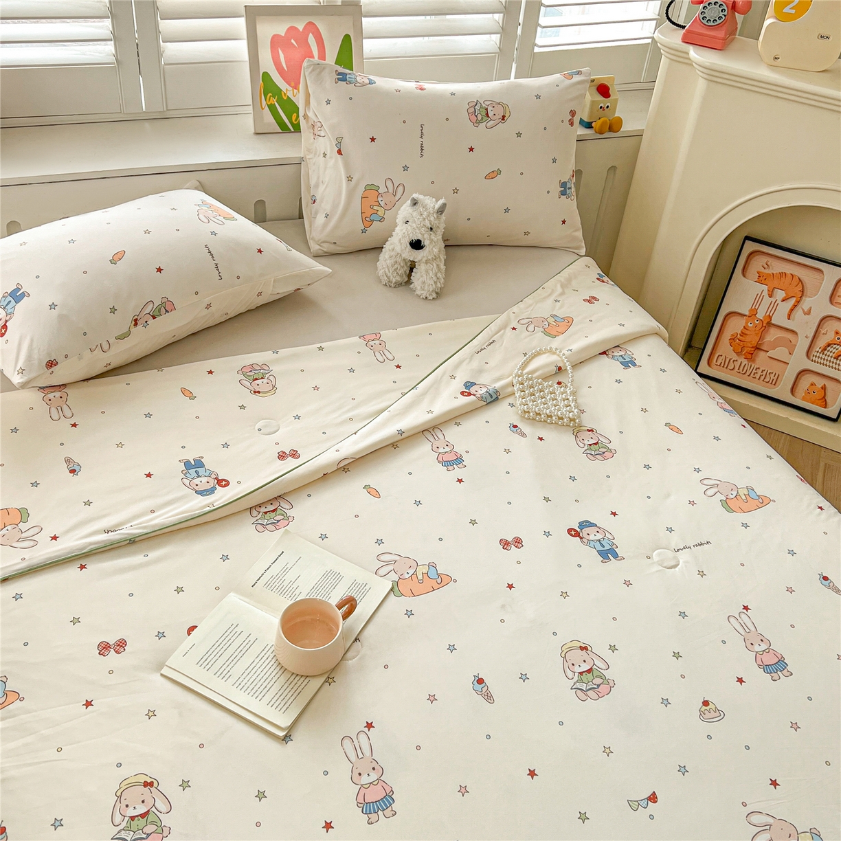 91家纺网 家纺一手货源 找家纺 优被业 2026新款A类牛奶丝针织棉软糯凉感大豆夏被空调被夏凉被(20%大豆国标包检测） 奇境庄园