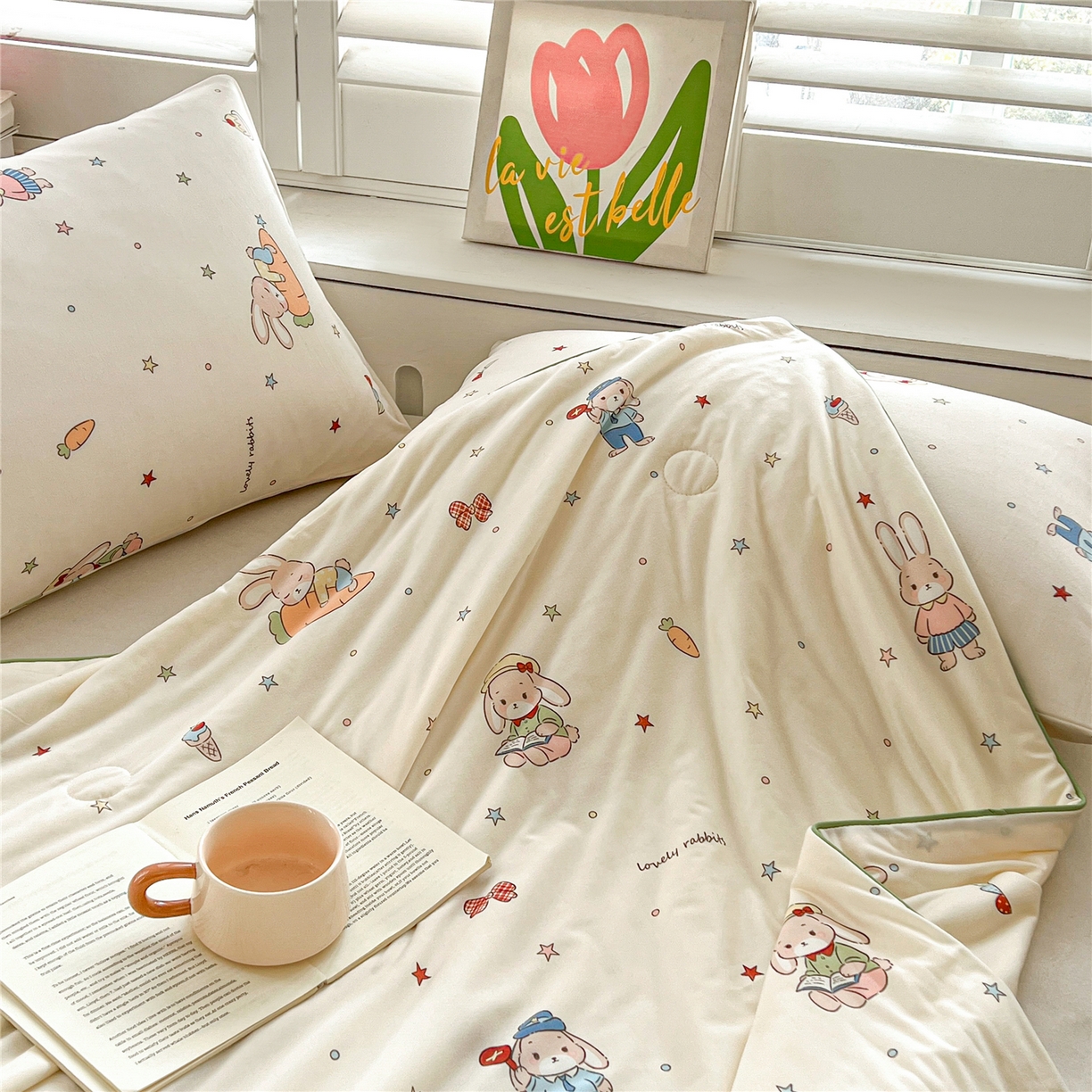 91家纺网 家纺一手货源 找家纺 优被业 2026新款A类牛奶丝针织棉软糯凉感大豆夏被空调被夏凉被(20%大豆国标包检测） 奇境庄园