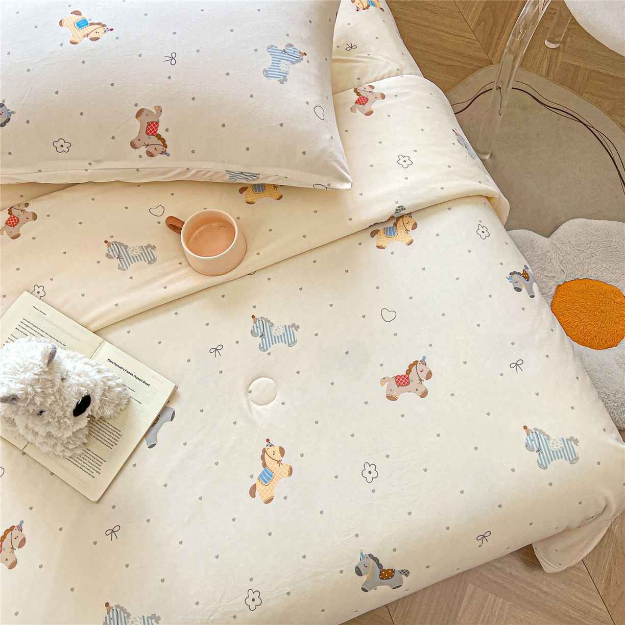 91家纺网 家纺一手货源 找家纺 优被业 2026新款A类牛奶丝针织棉软糯凉感大豆夏被空调被夏凉被(20%大豆国标包检测） 千禧马