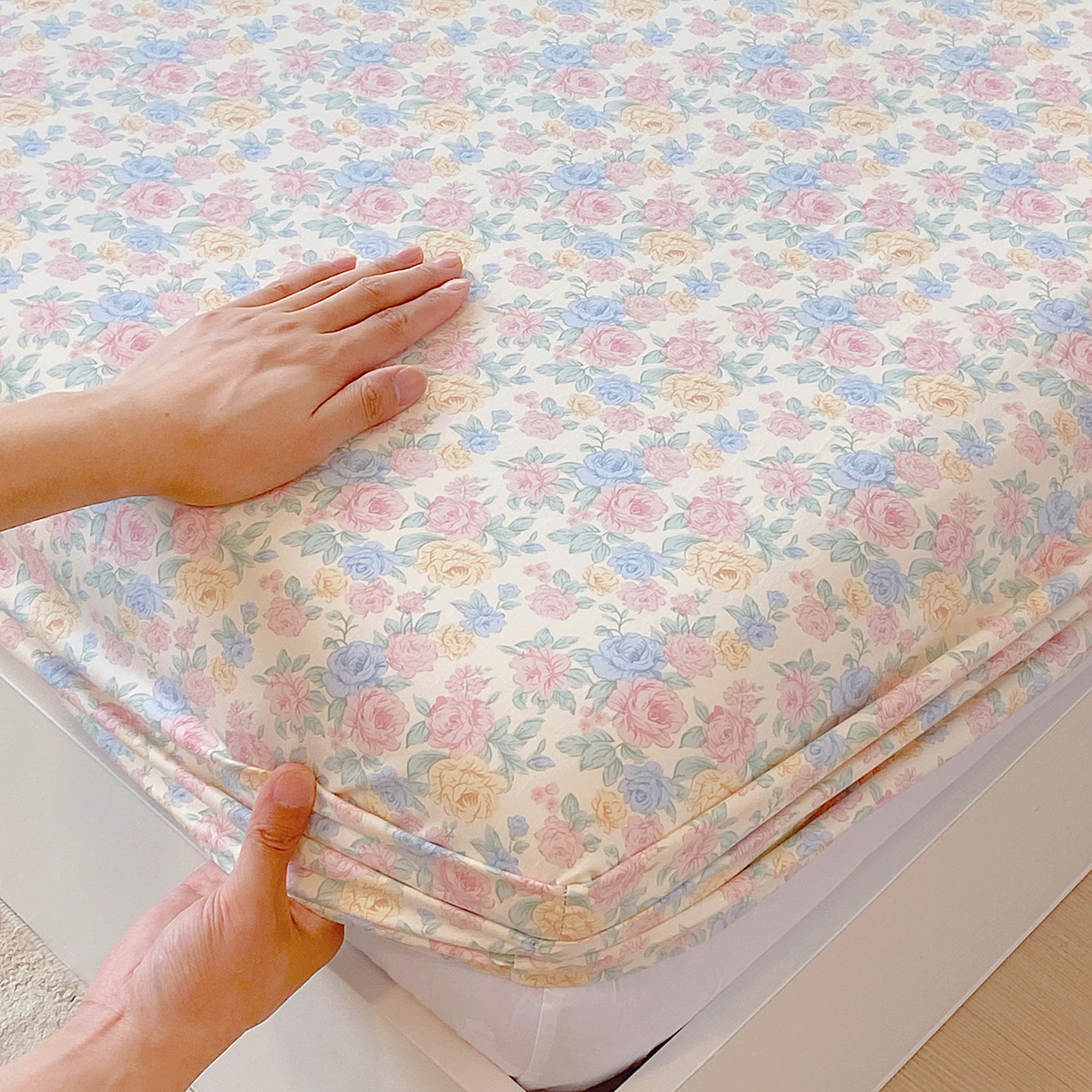 91家纺网 家纺一手货源 找家纺 悦织湾家纺 2026新款斜纹加厚水洗棉超细斜（加厚）床笠单床笠床笠单件-席梦思保护套 床笠-半岛红茶