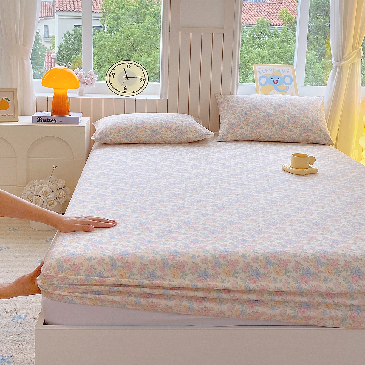 91家纺网 家纺一手货源 找家纺 悦织湾家纺 2026新款斜纹加厚水洗棉超细斜（加厚）床笠单床笠床笠单件-席梦思保护套 床笠-半岛红茶