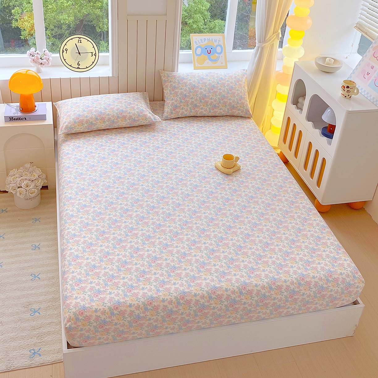 91家纺网 家纺一手货源 找家纺 悦织湾家纺 2026新款斜纹加厚水洗棉超细斜（加厚）床笠单床笠床笠单件-席梦思保护套 床笠-半岛红茶