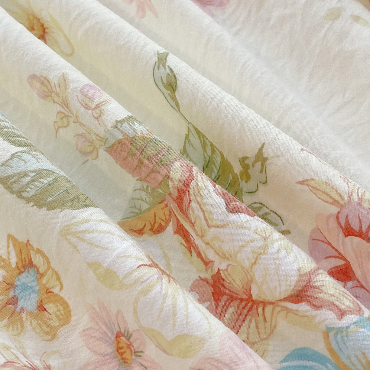 91家纺网 家纺一手货源 找家纺 悦织湾家纺 2026新款斜纹加厚水洗棉超细斜（加厚）床笠单床笠床笠单件-席梦思保护套 床笠-春和景明