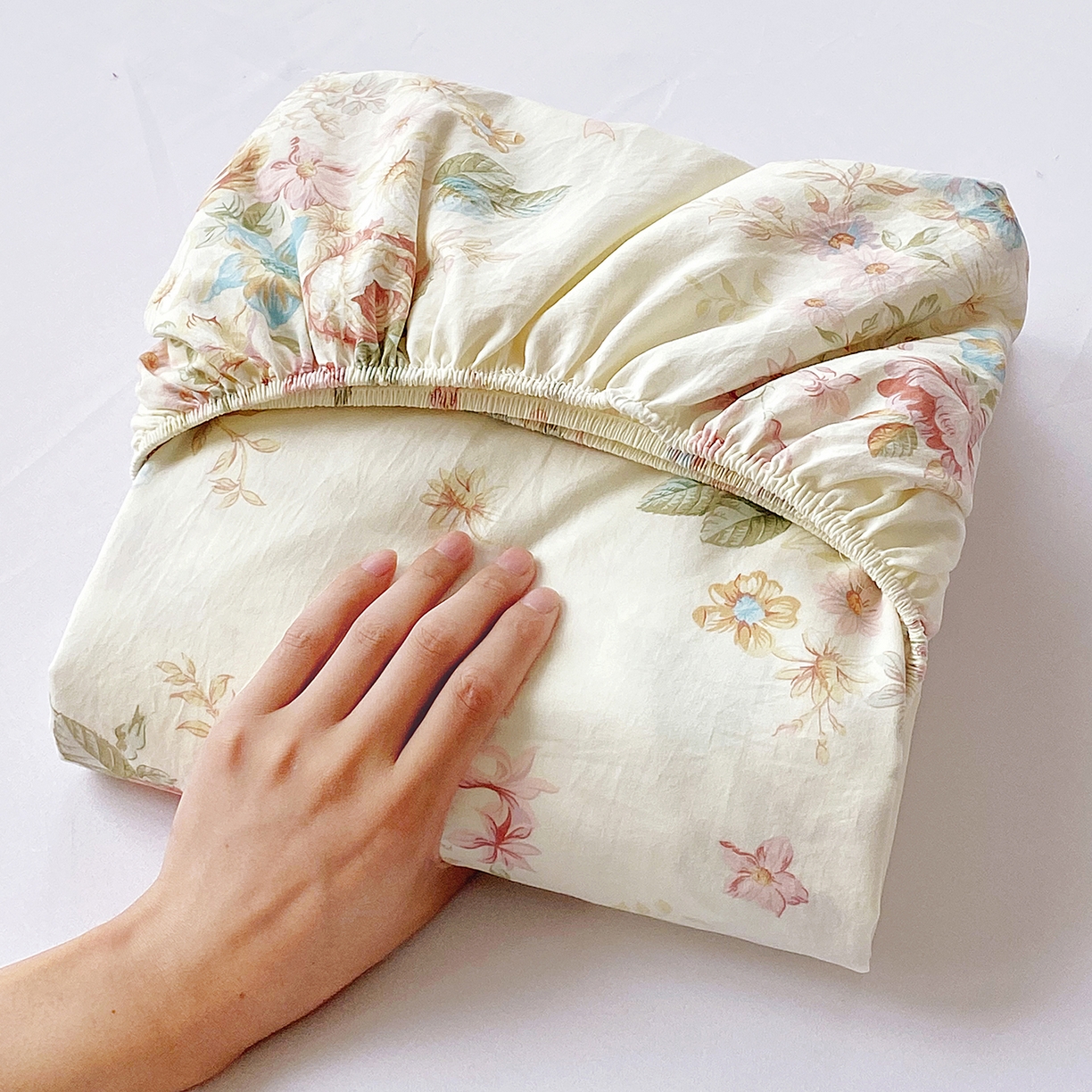 91家纺网 家纺一手货源 找家纺 悦织湾家纺 2026新款斜纹加厚水洗棉超细斜（加厚）床笠单床笠床笠单件-席梦思保护套 床笠-春和景明