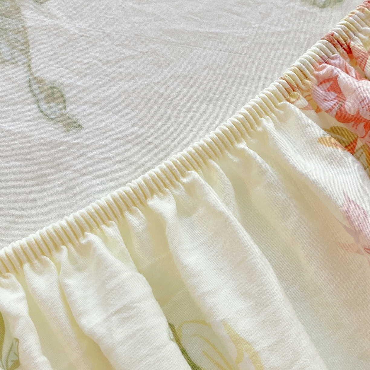 91家纺网 家纺一手货源 找家纺 悦织湾家纺 2026新款斜纹加厚水洗棉超细斜（加厚）床笠单床笠床笠单件-席梦思保护套 床笠-春和景明