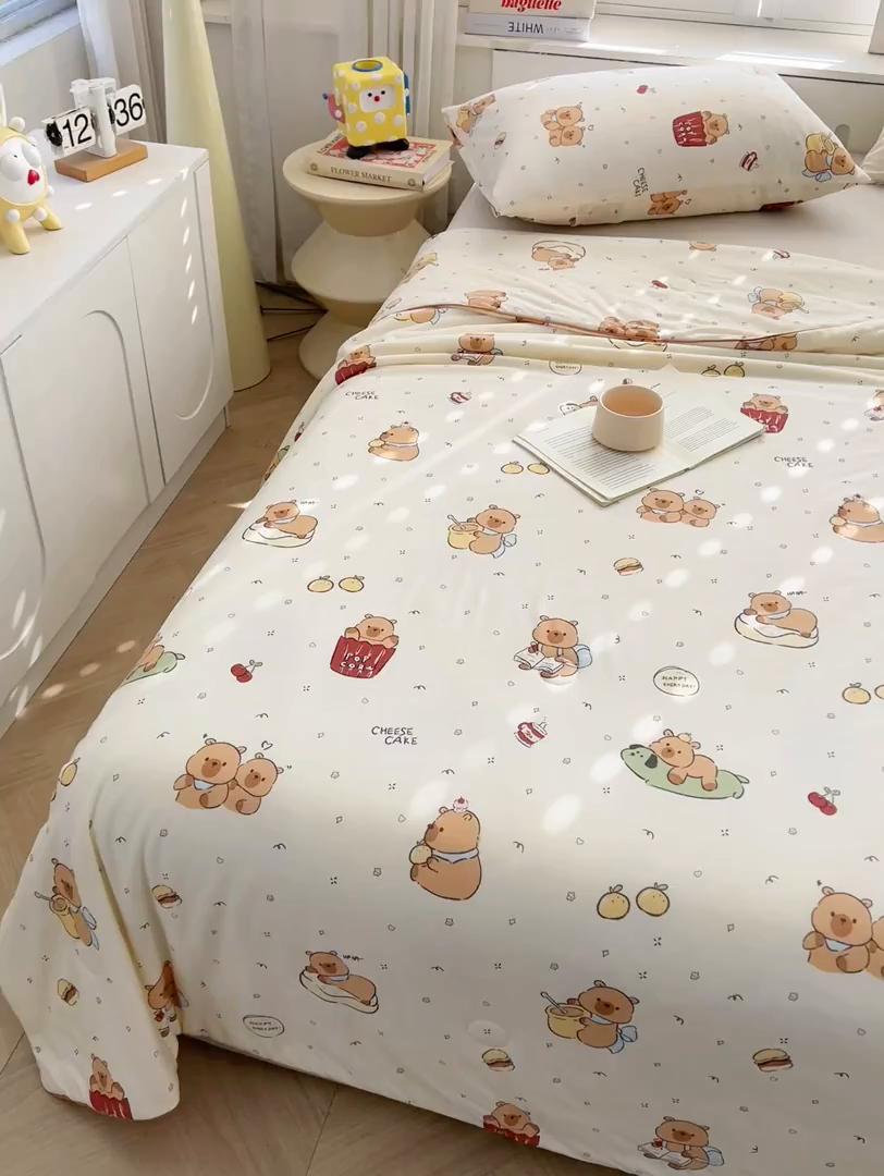 91家纺网 家纺一手货源 找家纺 优被业 2026新款A类牛奶丝针织棉软糯凉感大豆夏被空调被夏凉被(20%大豆国标包检测） 小卡皮