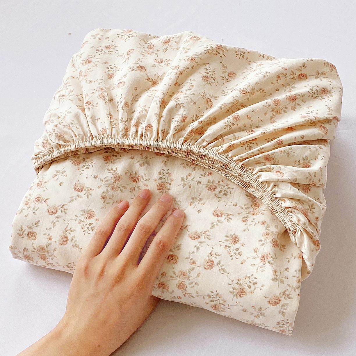 91家纺网 家纺一手货源 找家纺 悦织湾家纺 2026新款斜纹加厚水洗棉超细斜（加厚）床笠单床笠床笠单件-席梦思保护套 床笠-粉嫣