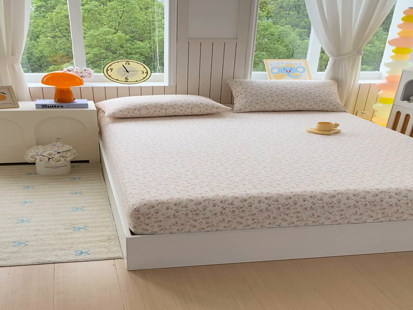 91家纺网 家纺一手货源 找家纺 悦织湾家纺 2026新款斜纹加厚水洗棉超细斜（加厚）床笠单床笠床笠单件-席梦思保护套 床笠-粉嫣