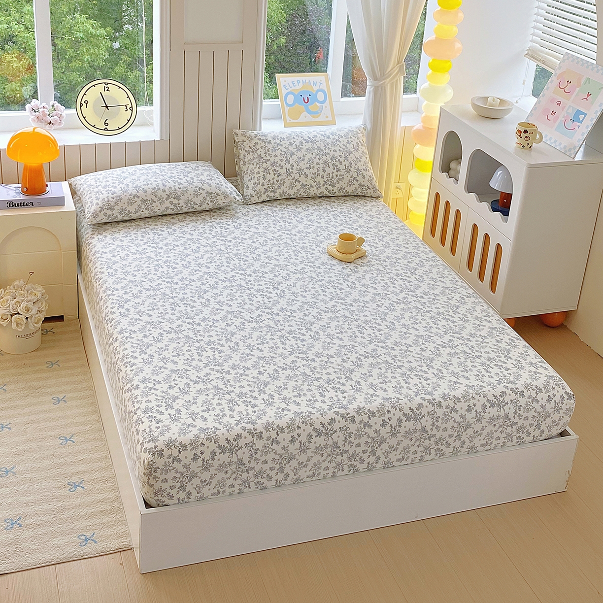 91家纺网 家纺一手货源 找家纺 悦织湾家纺 2026新款斜纹加厚水洗棉超细斜（加厚）床笠单床笠床笠单件-席梦思保护套 床笠-兰亭序