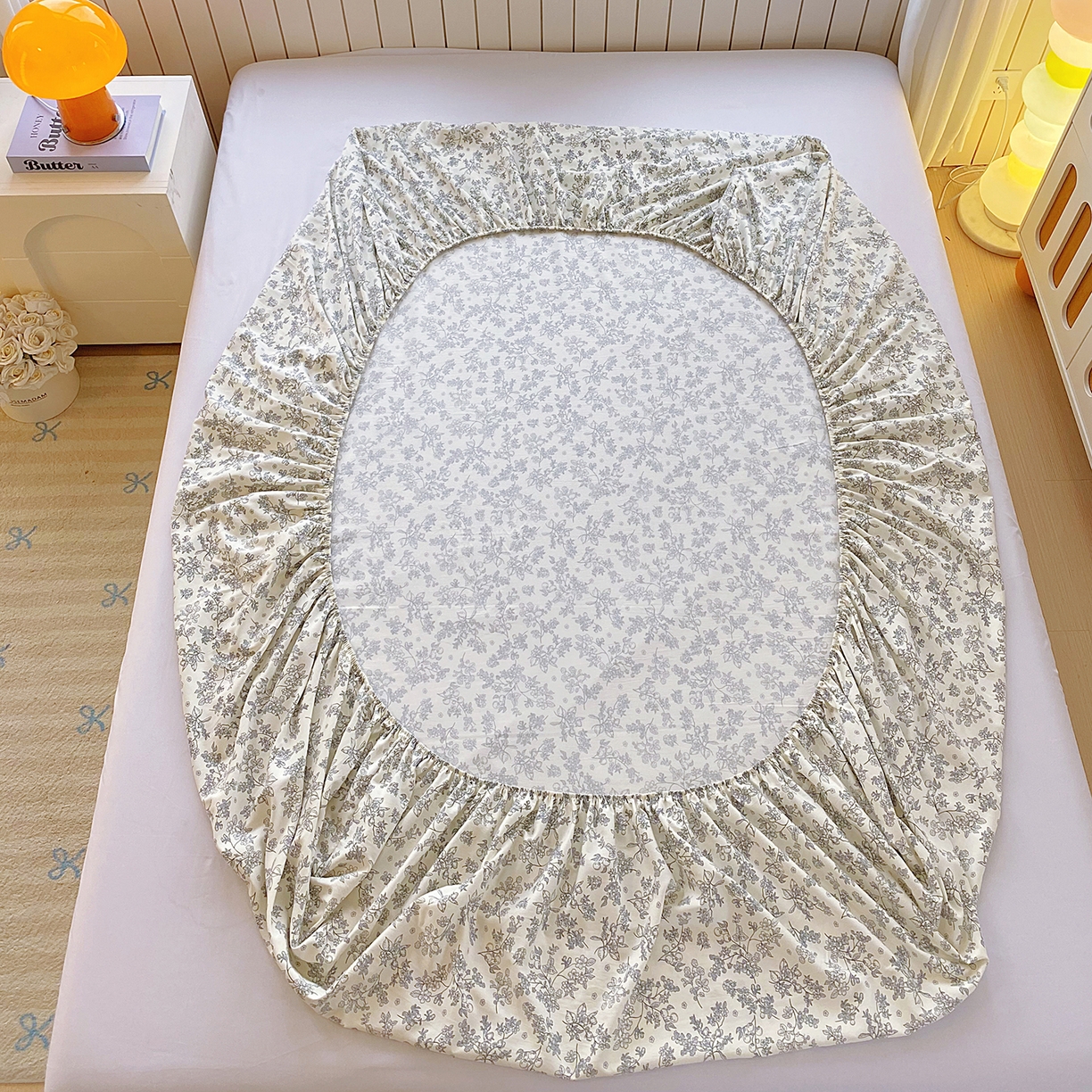 91家纺网 家纺一手货源 找家纺 悦织湾家纺 2026新款斜纹加厚水洗棉超细斜（加厚）床笠单床笠床笠单件-席梦思保护套 床笠-兰亭序