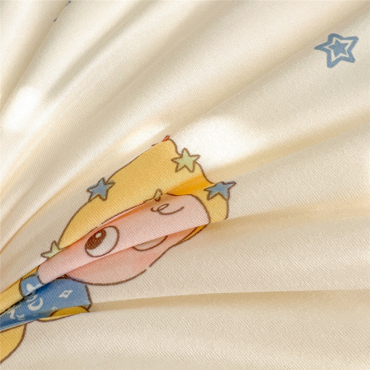 91家纺网 家纺一手货源 找家纺 优被业 2026新款A类牛奶丝针织棉软糯凉感大豆夏被空调被夏凉被(20%大豆国标包检测） 星星宝贝