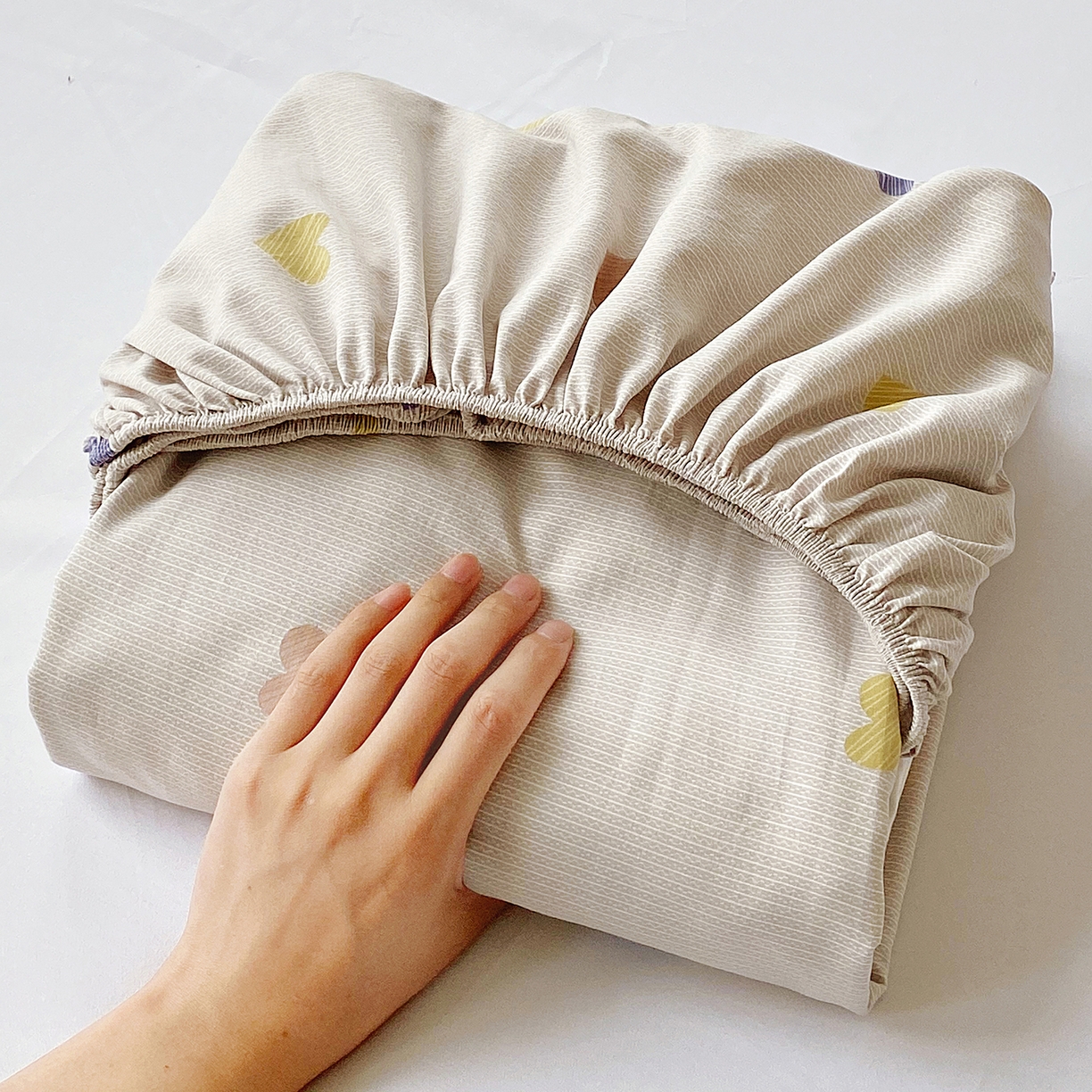 91家纺网 家纺一手货源 找家纺 悦织湾家纺 2026新款斜纹加厚水洗棉超细斜（加厚）床笠单床笠床笠单件-席梦思保护套 床笠-浪漫爱心