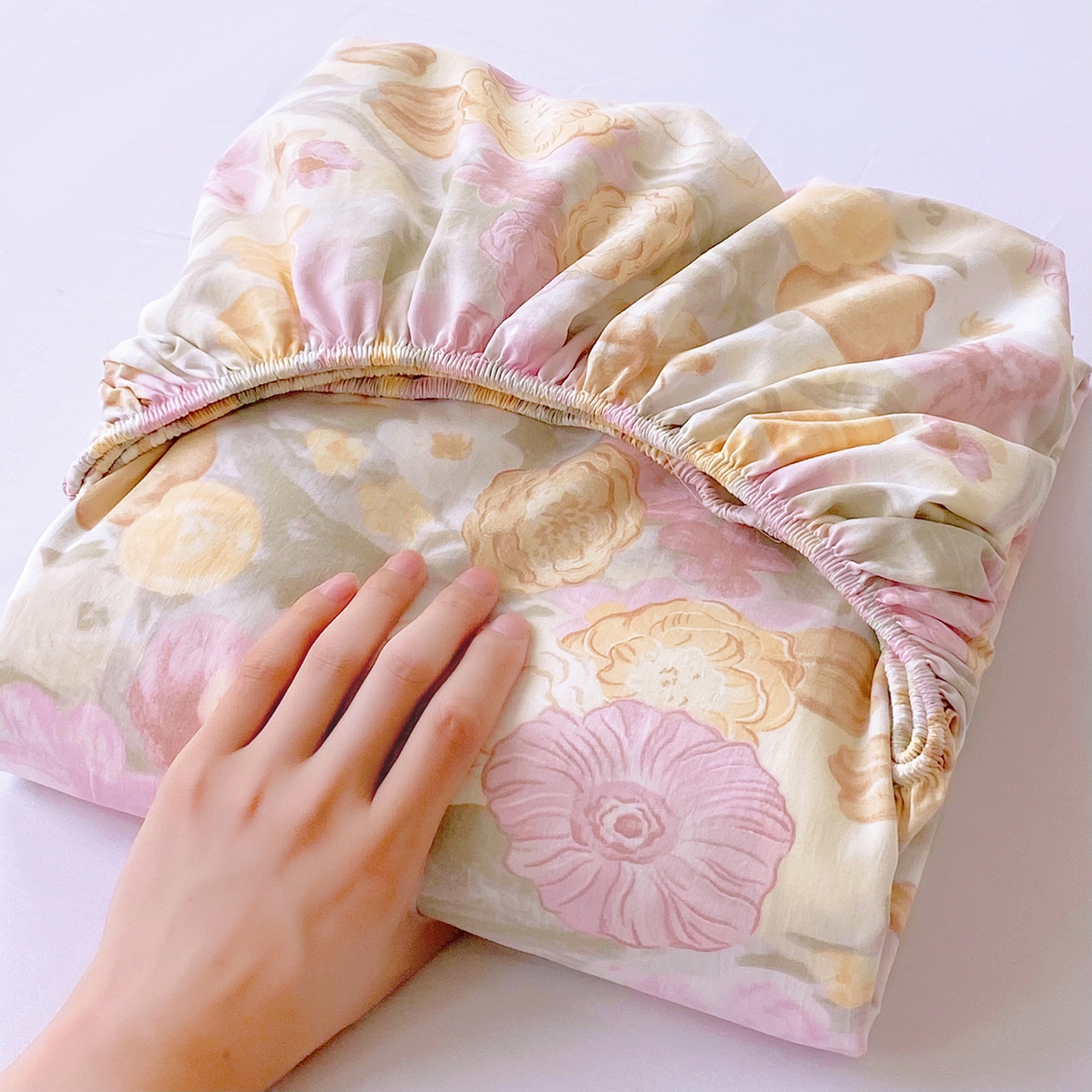 91家纺网 家纺一手货源 找家纺 悦织湾家纺 2026新款斜纹加厚水洗棉超细斜（加厚）床笠单床笠床笠单件-席梦思保护套 床笠-莫奈油画