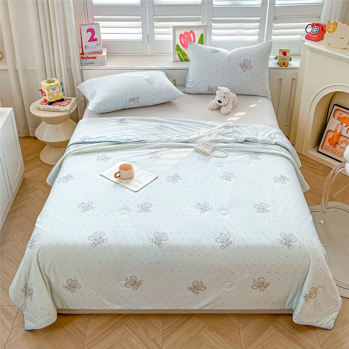 91家纺网 家纺一手货源 找家纺 优被业 2026新款A类牛奶丝针织棉软糯凉感大豆夏被空调被夏凉被(20%大豆国标包检测） 羞羞象