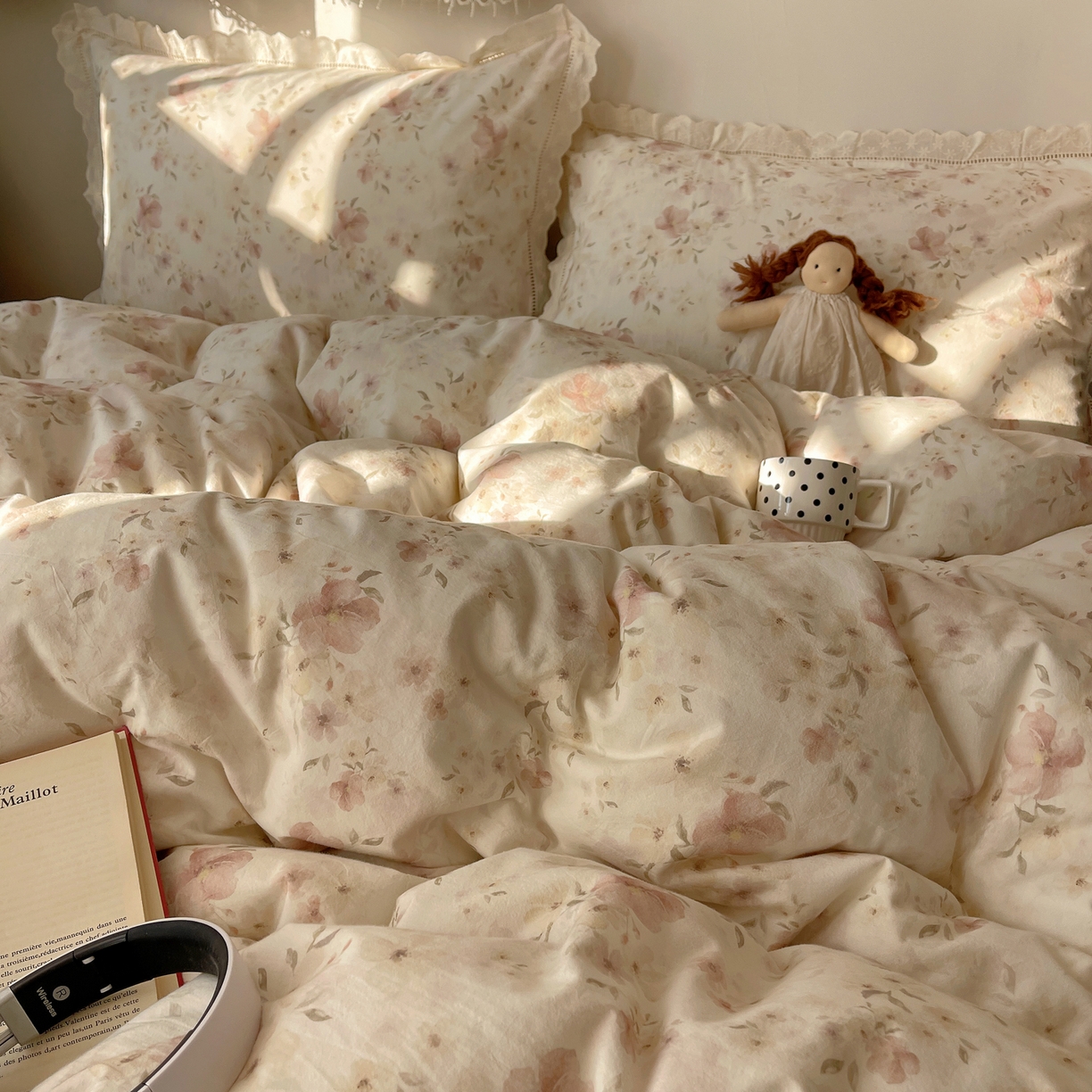 91家纺网 家纺一手货源 找家纺 （总）悦织湾家纺 2026新款镂空花边碎花款四件套印花学生宿舍床上用品三4件套单品被套枕套