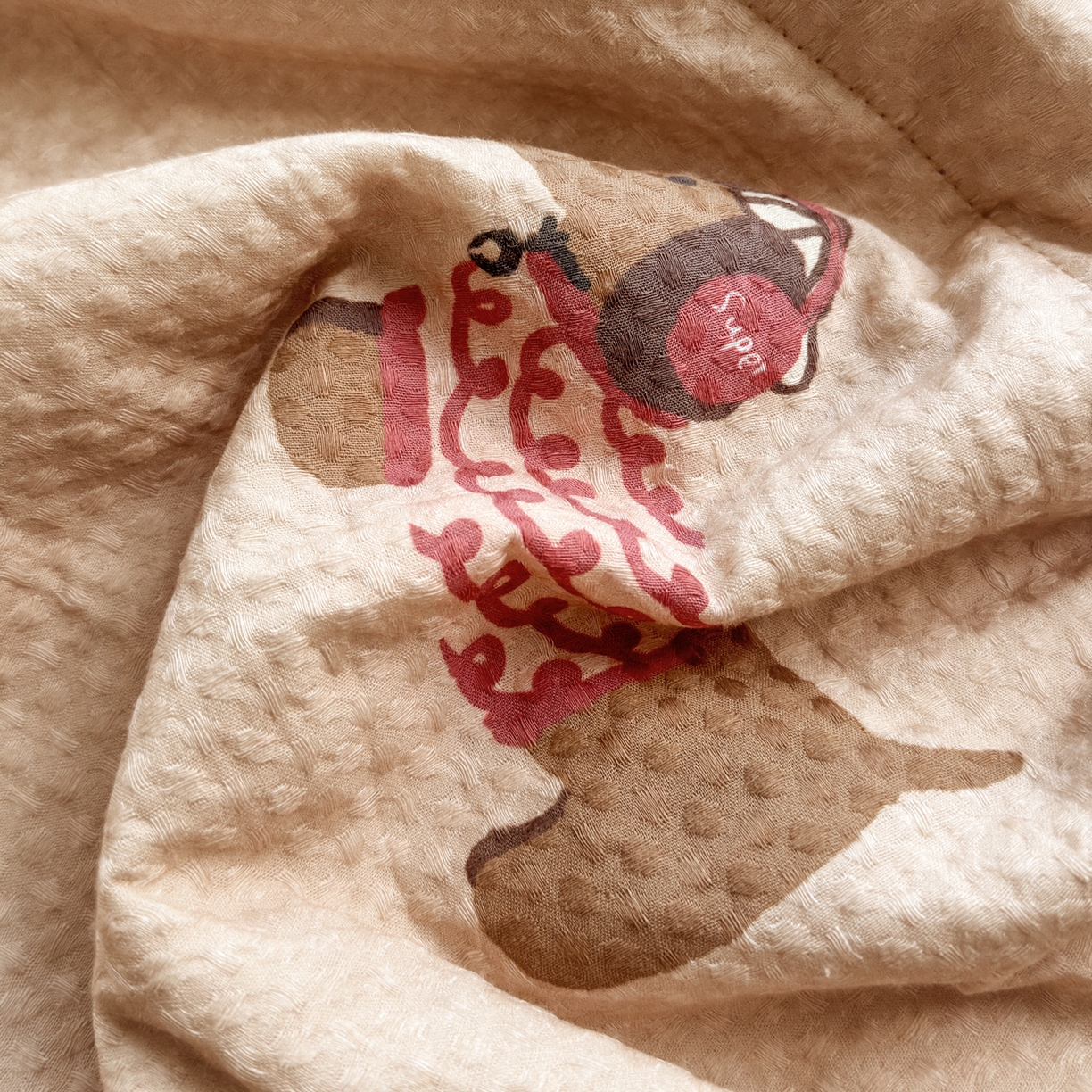 91家纺网 家纺一手货源 找家纺 雯雨家纺 2026新款里外全棉华夫格三角针夏被 瑞乐棕