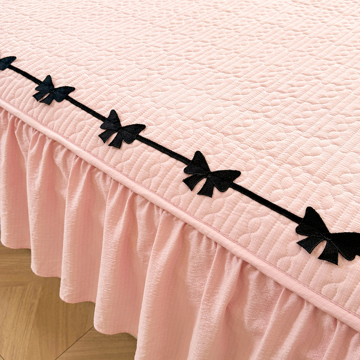 91家纺网 家纺一手货源 找家纺 （总）眠势力 2026新款皱皱纱床裙款床笠双层纱床裙床笠二合一床罩单件-绮梦系列