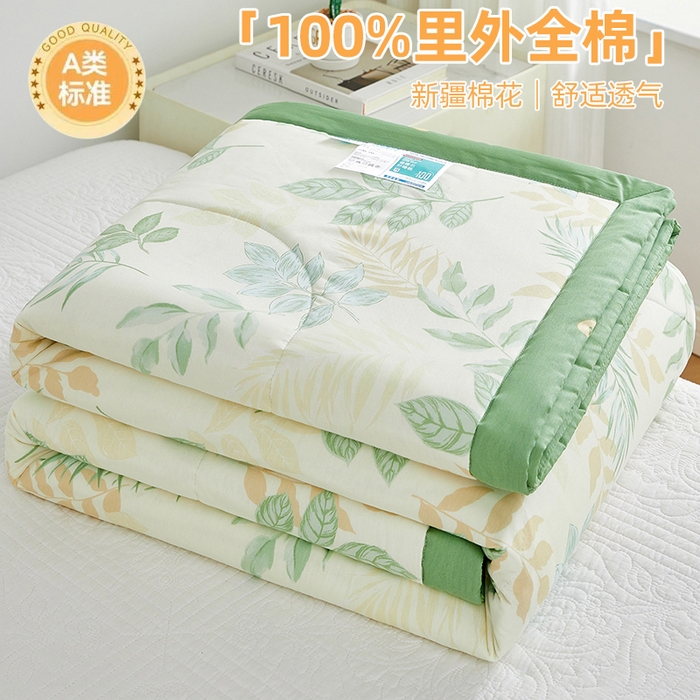 91家纺网 家纺一手货源 找家纺 （总）海洋家纺 2026新款100%里外全棉夏被印花空调被夏凉被薄被子棉花夏被四件套